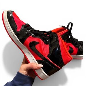 Nike Black & Red High-Top Sneakers